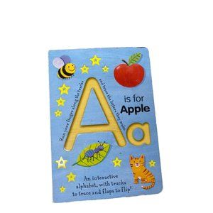 A is for apple interactive board book educational baby toddler preschool tiger t